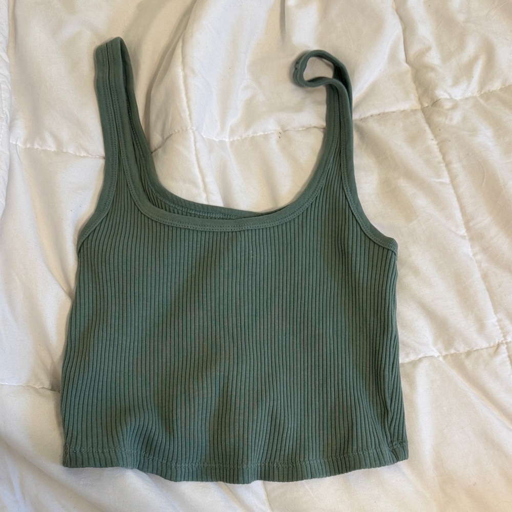 Old Navy Sage Green Ribbed Tank Top